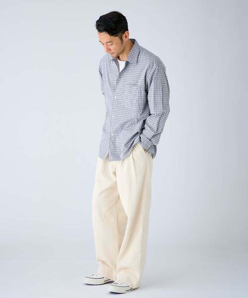 EDIFICE（エディフィス）の「Convertible Collar シャツ（シャツ/ブラウス・メンズ・グレー/サックスブルー/ブラック・MEDIUM/LARGE）」の7枚目の写真