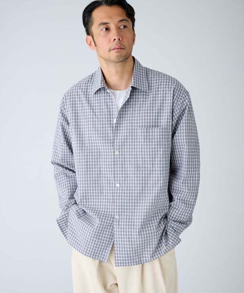 EDIFICE（エディフィス）の「Convertible Collar シャツ（シャツ/ブラウス・メンズ・グレー/サックスブルー/ブラック・MEDIUM/LARGE）」の8枚目の写真