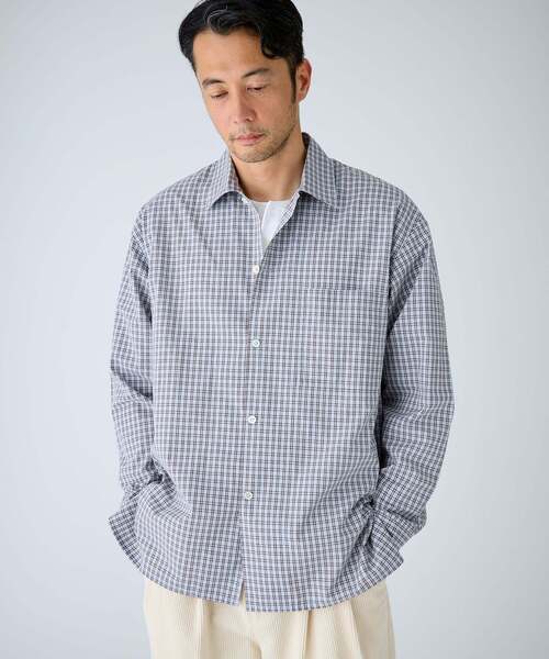 EDIFICE（エディフィス）の「Convertible Collar シャツ（シャツ/ブラウス・メンズ・グレー/サックスブルー/ブラック・MEDIUM/LARGE）」の9枚目の写真