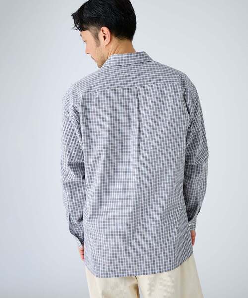 EDIFICE（エディフィス）の「Convertible Collar シャツ（シャツ/ブラウス・メンズ・グレー/サックスブルー/ブラック・MEDIUM/LARGE）」の10枚目の写真