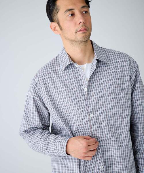 EDIFICE（エディフィス）の「Convertible Collar シャツ（シャツ/ブラウス・メンズ・グレー/サックスブルー/ブラック・MEDIUM/LARGE）」の11枚目の写真