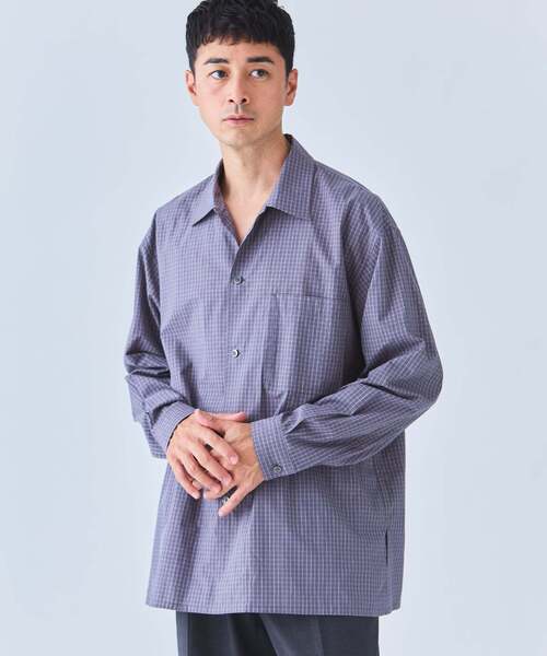 EDIFICE（エディフィス）の「Convertible Collar シャツ（シャツ/ブラウス・メンズ・グレー/サックスブルー/ブラック・MEDIUM/LARGE）」の16枚目の写真
