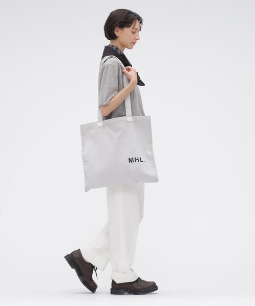 MHL.(エムエイチエル)の「CARBON DYED COTTON TWILL(トートバッグ・レディース・グレー・FREE)」の3枚目の写真