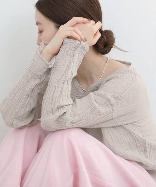 LES ATELIERS FRANCAIS DE CONFECTION(レアトリエフランセデコンフェクション)の「《追加》LES ATELIERS FRANCAIS DE CONFECTION T Manches Longues PE26TSMLGDC(シャツ/ブラウス・レディース・グレー/アイボリー・FREE)」の7枚目の写真