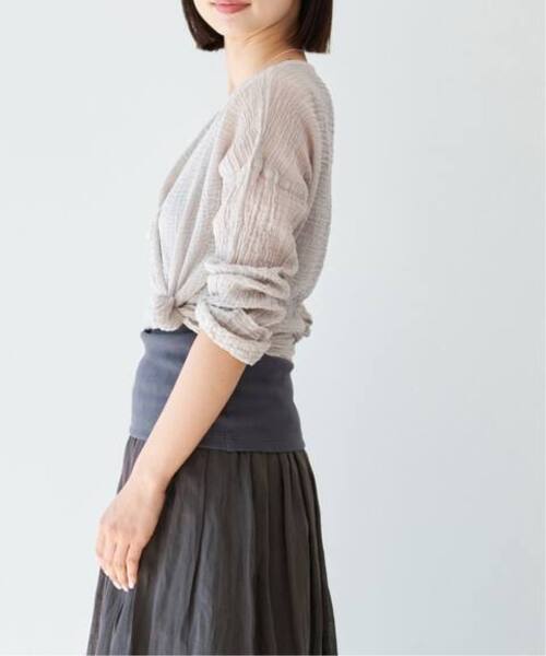 LES ATELIERS FRANCAIS DE CONFECTION(レアトリエフランセデコンフェクション)の「《追加》LES ATELIERS FRANCAIS DE CONFECTION T Manches Longues PE26TSMLGDC(シャツ/ブラウス・レディース・グレー/アイボリー・FREE)」の19枚目の写真