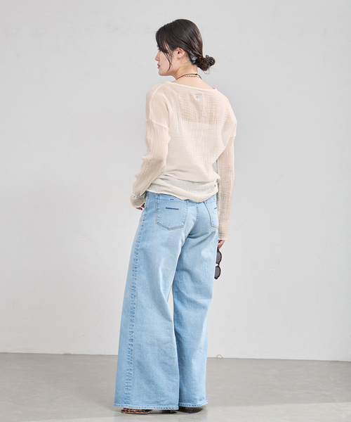 LES ATELIERS FRANCAIS DE CONFECTION(レアトリエフランセデコンフェクション)の「《追加》LES ATELIERS FRANCAIS DE CONFECTION T Manches Longues PE26TSMLGDC(シャツ/ブラウス・レディース・グレー/アイボリー・FREE)」の7枚目の写真