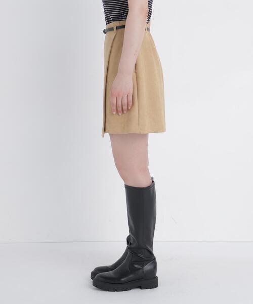 NATURAL BEAUTY BASIC（ナチュラルビューティーベーシック）の「フェイクスエードスカパン（スカート・レディース・キャメル/ベージュ・ﾌﾘ-）」の17枚目の写真