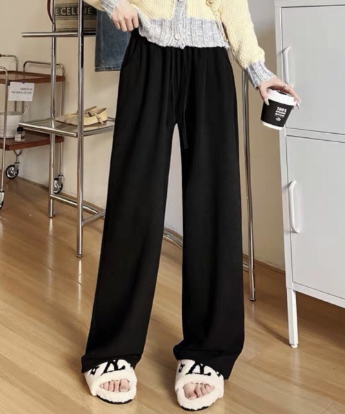 NANEA（ナネア）の「カットイージーパンツ（スウェットパンツ・レディース・チャコールグレー/ブラック/グレー・MEDIUM）」の2枚目の写真
