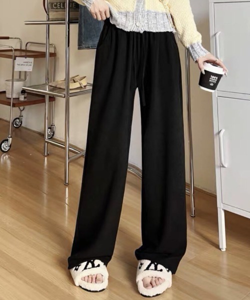 NANEA（ナネア）の「カットイージーパンツ（スウェットパンツ・レディース・チャコールグレー/ブラック/グレー・MEDIUM）」の9枚目の写真