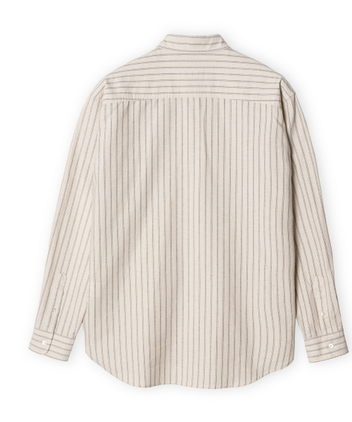 EDINBURGH CLUB（エディンバラクラブ）の「PULLOVER OXFORD STRIPED SHIRT (IVORY)（シャツ/ブラウス・メンズ・アイボリー・SMALL/MEDIUM/LARGE）」の2枚目の写真