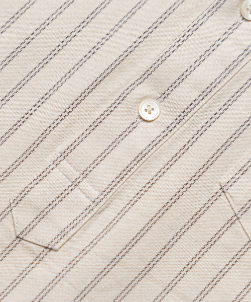 EDINBURGH CLUB（エディンバラクラブ）の「PULLOVER OXFORD STRIPED SHIRT (IVORY)（シャツ/ブラウス・メンズ・アイボリー・SMALL/MEDIUM/LARGE）」の6枚目の写真