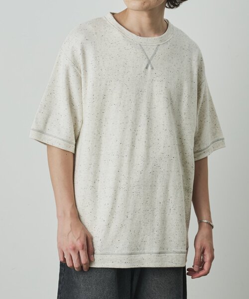 COLONY 2139(コロニートゥーワンスリーナイン)の「ネップリラックス半袖TEE(Tシャツ/カットソー・メンズ・アイボリー/ブラック・LARGE/MEDIUM)」の3枚目の写真