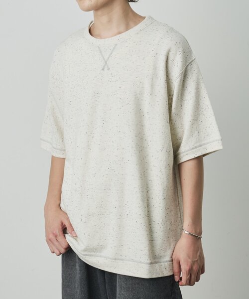 COLONY 2139(コロニートゥーワンスリーナイン)の「ネップリラックス半袖TEE(Tシャツ/カットソー・メンズ・アイボリー/ブラック・LARGE/MEDIUM)」の4枚目の写真