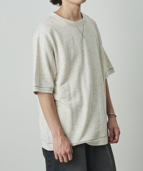 COLONY 2139(コロニートゥーワンスリーナイン)の「ネップリラックス半袖TEE(Tシャツ/カットソー・メンズ・アイボリー/ブラック・LARGE/MEDIUM)」の6枚目の写真