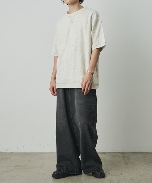 COLONY 2139(コロニートゥーワンスリーナイン)の「ネップリラックス半袖TEE(Tシャツ/カットソー・メンズ・アイボリー/ブラック・LARGE/MEDIUM)」の8枚目の写真