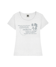 FADE レディース Uネック スリムフィット 半袖Tシャツ 6 COLORS