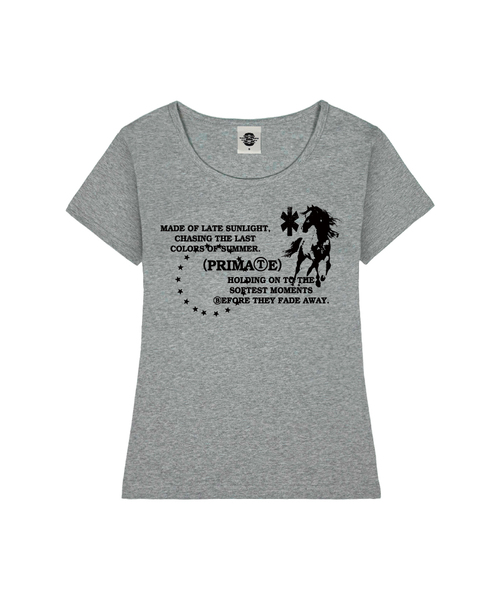 PRIMATE(プライメイト)の「FADE レディース Uネック スリムフィット 半袖Tシャツ 6 COLORS(Tシャツ/カットソー・レディース・ホワイト/ミックスグレー/ネイビー/ピンク/ブラック/ミント・MEDIUM/SMALL)」の3枚目の写真