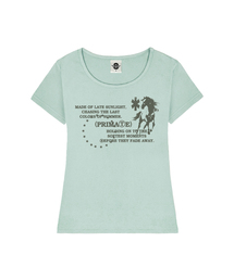 FADE レディース Uネック スリムフィット 半袖Tシャツ 6 COLORS