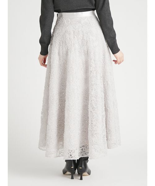 CELFORD(セルフォード)の「レース刺繍スカート(スカート・レディース・ライトグレー/ブラック/アイボリー・36/38)」の8枚目の写真