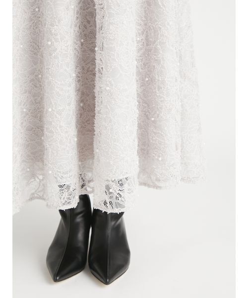 CELFORD(セルフォード)の「レース刺繍スカート(スカート・レディース・ライトグレー/ブラック/アイボリー・36/38)」の11枚目の写真