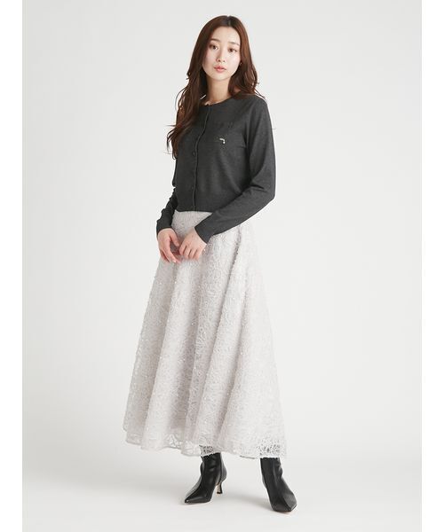 CELFORD(セルフォード)の「レース刺繍スカート(スカート・レディース・ライトグレー/ブラック/アイボリー・36/38)」の13枚目の写真