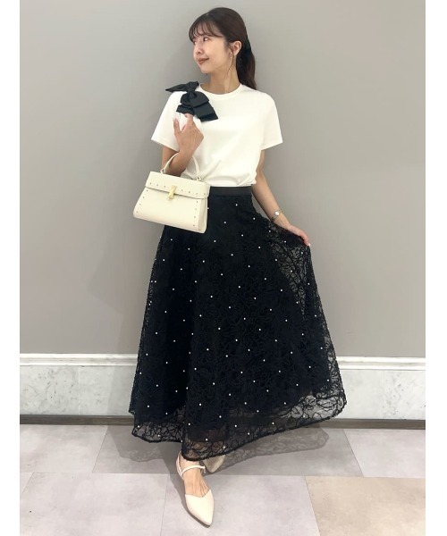 CELFORD(セルフォード)の「レース刺繍スカート(スカート・レディース・ライトグレー/ブラック/アイボリー・36/38)」の18枚目の写真