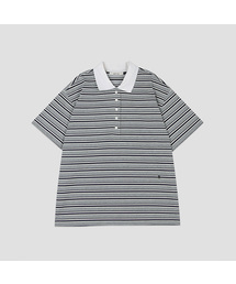 KNIT COLLAR STRIPE BOXY TEE (T-7213)
