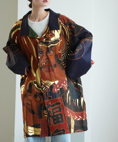 utatane(ウタタネ)の「着物リメイク maison utatane アウター 武者の鼓動(その他アウター・レディース・ブラウン・FREE)」の13枚目の写真