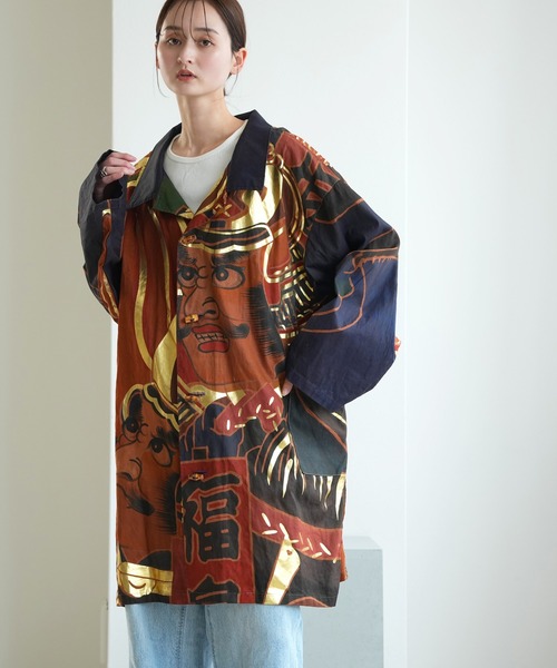 utatane(ウタタネ)の「着物リメイク maison utatane アウター 武者の鼓動(その他アウター・レディース・ブラウン・FREE)」の15枚目の写真