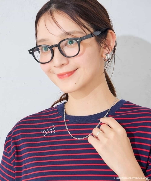 a.v.v(アーヴェヴェ)の「HELLO KITTY クロップドTシャツ(Tシャツ/カットソー・レディース・ネイビー/ホワイト・39)」の21枚目の写真