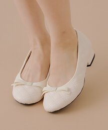【SALON by Chico】キルティングリボンバレエシューズ