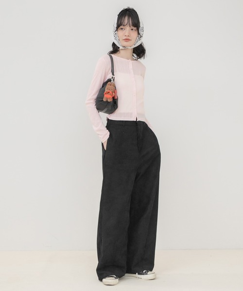 HEILIS(ヘイリス)の「【Original】コーデュロイカーブパンツ / コーデュロイ カーブパンツ ワイドパンツ ロングパンツ ハイウエストパンツ レディース ボトムス カジュアル 体型カバー 脚長パンツ 秋服 冬服 春服 カラーパンツ ワイドシルエット オフィスカジュアル 韓国 ノームコア ブラウン ピンク ブラック アイボリー(その他パンツ・レディース・ピンク/ブラウン/アイボリー/ブラック・FREE)」の17枚目の写真