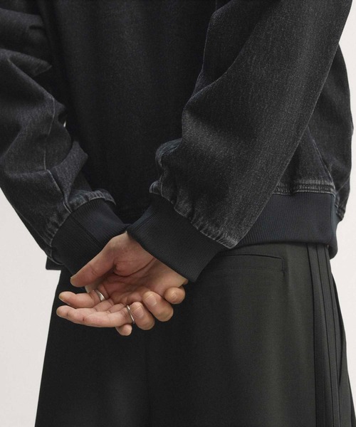 adidas（アディダス）の「SST アディカラー デニム トラックトップ（ジャージ） / アディダスオリジナルス adidas Originals（デニムジャケット・メンズ・ブラック・3XL/X-SMALL/SMALL/MEDIUM/LARGE/X-LARGE/XX-LARGE）」の3枚目の写真