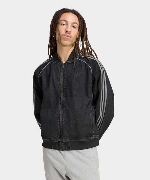 adidas（アディダス）の「SST アディカラー デニム トラックトップ（ジャージ） / アディダスオリジナルス adidas Originals（デニムジャケット・メンズ・ブラック・3XL/X-SMALL/SMALL/MEDIUM/LARGE/X-LARGE/XX-LARGE）」の7枚目の写真
