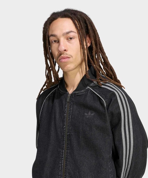 adidas（アディダス）の「SST アディカラー デニム トラックトップ（ジャージ） / アディダスオリジナルス adidas Originals（デニムジャケット・メンズ・ブラック・3XL/X-SMALL/SMALL/MEDIUM/LARGE/X-LARGE/XX-LARGE）」の9枚目の写真