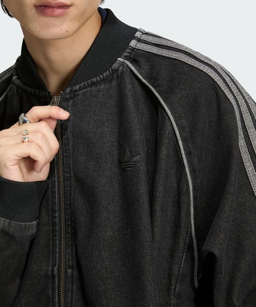 adidas（アディダス）の「SST アディカラー デニム トラックトップ（ジャージ） / アディダスオリジナルス adidas Originals（デニムジャケット・メンズ・ブラック・3XL/X-SMALL/SMALL/MEDIUM/LARGE/X-LARGE/XX-LARGE）」の16枚目の写真