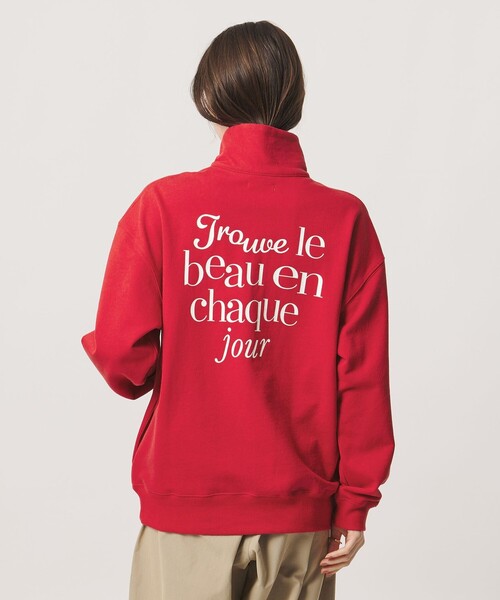 NOMADIS（ノマディス）の「【別注】＜NOMADIS＞ハーフジップ スウェット ‐united LOVE project 2026（Tシャツ/カットソー・レディース・レッド/グレー系・-）」の2枚目の写真