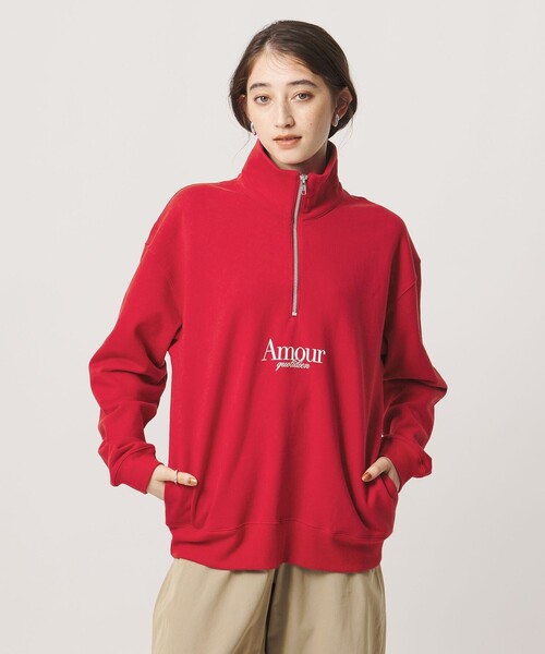 NOMADIS（ノマディス）の「【別注】＜NOMADIS＞ハーフジップ スウェット ‐united LOVE project 2026（Tシャツ/カットソー・レディース・レッド/グレー系・-）」の8枚目の写真