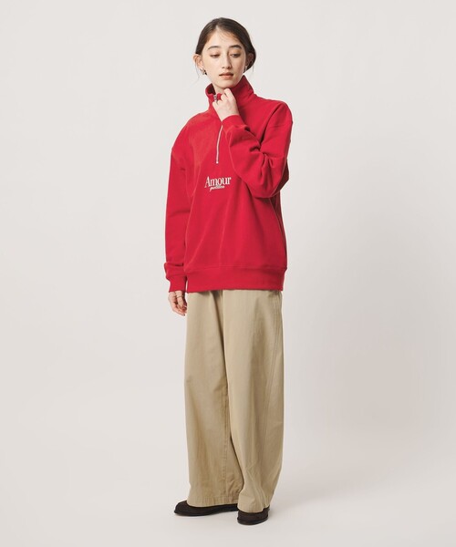 NOMADIS（ノマディス）の「【別注】＜NOMADIS＞ハーフジップ スウェット ‐united LOVE project 2026（Tシャツ/カットソー・レディース・レッド/グレー系・-）」の10枚目の写真