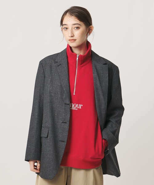 NOMADIS（ノマディス）の「【別注】＜NOMADIS＞ハーフジップ スウェット ‐united LOVE project 2026（Tシャツ/カットソー・レディース・レッド/グレー系・-）」の12枚目の写真