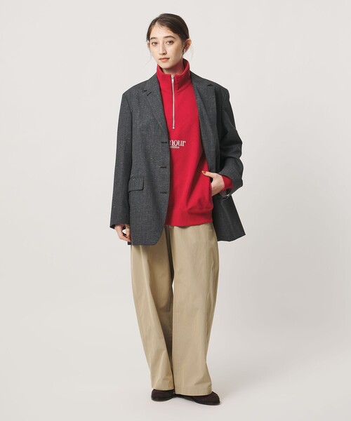 NOMADIS（ノマディス）の「【別注】＜NOMADIS＞ハーフジップ スウェット ‐united LOVE project 2026（Tシャツ/カットソー・レディース・レッド/グレー系・-）」の13枚目の写真