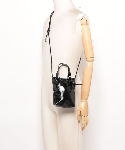 Burner(バーナー)の「【Leathen Leather(レーセンレザー)】マグネット開閉 縦型ミニ2WAYバッグ lea-handbag-7-10【RBT】(ハンドバッグ・メンズ・ブラック/シルバー・FREE)」の6枚目の写真