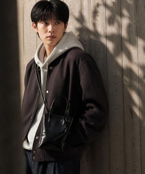 Burner(バーナー)の「【Leathen Leather(レーセンレザー)】マグネット開閉 縦型ミニ2WAYバッグ lea-handbag-7-10【RBT】(ハンドバッグ・メンズ・ブラック/シルバー・FREE)」の10枚目の写真