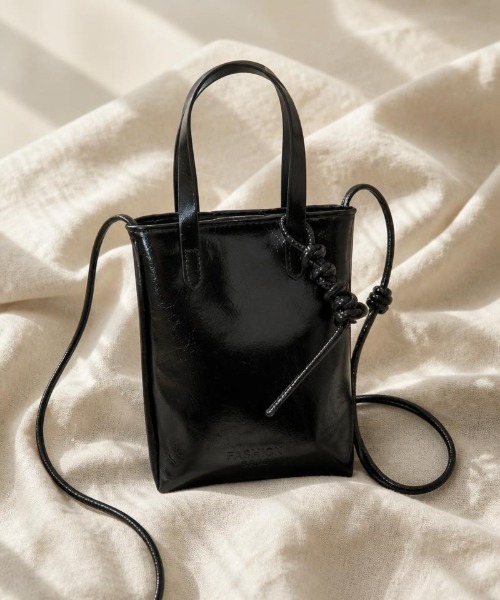 Burner(バーナー)の「【Leathen Leather(レーセンレザー)】マグネット開閉 縦型ミニ2WAYバッグ lea-handbag-7-10【RBT】(ハンドバッグ・メンズ・ブラック/シルバー・FREE)」の14枚目の写真