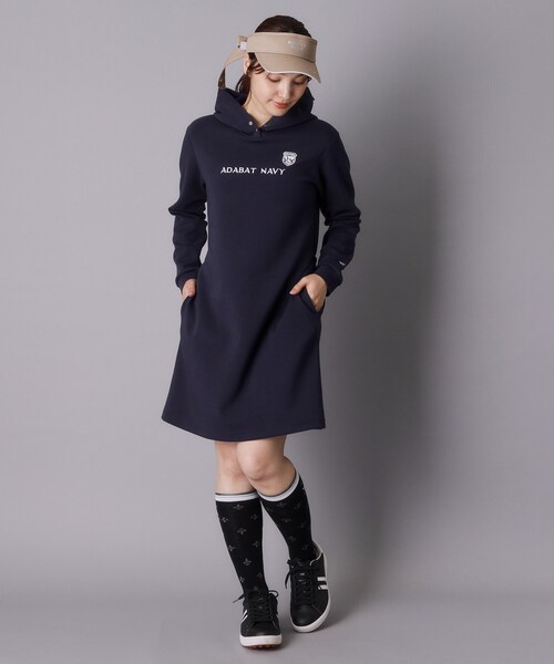 adabat(アダバット)の「【ADABAT NAVY】長袖フーディワンピース(ワンピース・レディース・グレー/ネイビー・42/40/38)」の15枚目の写真