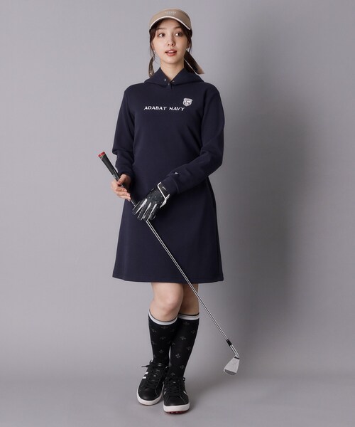 adabat(アダバット)の「【ADABAT NAVY】長袖フーディワンピース(ワンピース・レディース・グレー/ネイビー・42/40/38)」の16枚目の写真