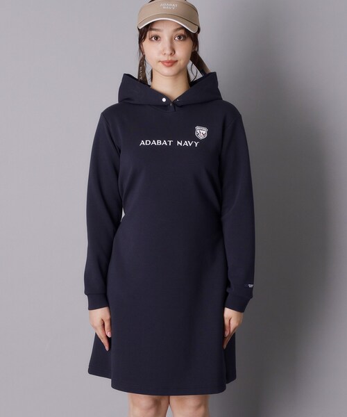 adabat(アダバット)の「【ADABAT NAVY】長袖フーディワンピース(ワンピース・レディース・グレー/ネイビー・42/40/38)」の18枚目の写真
