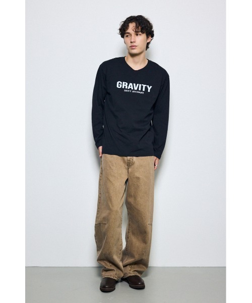 AZUL by moussy（アズールバイマウジー）の「ロゴプリントロンT 秋服 冬服　Tシャツ　長袖（Tシャツ/カットソー・メンズ・ホワイト/ブラック・MEDIUM/LARGE/SMALL）」の14枚目の写真