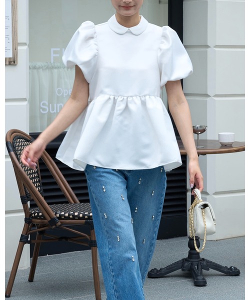 BIRTHDAY BASH(バースデイバッシュ)の「BB BIJOU STRAIGHT DENIM(ビジューストレートデニム)(デニムパンツ・レディース・ブルー・S/M/L)」の18枚目の写真