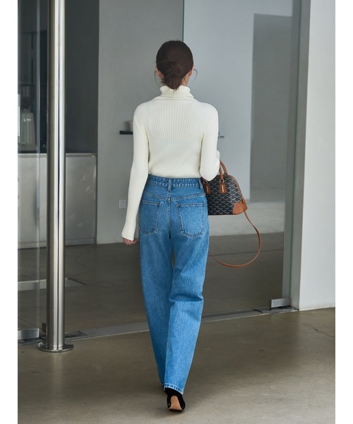 BIRTHDAY BASH(バースデイバッシュ)の「BB BIJOU STRAIGHT DENIM(ビジューストレートデニム)(デニムパンツ・レディース・ブルー・S/M/L)」の7枚目の写真